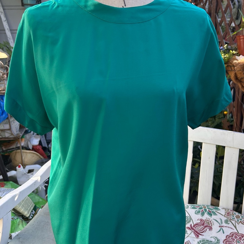Talbots Green Blouse